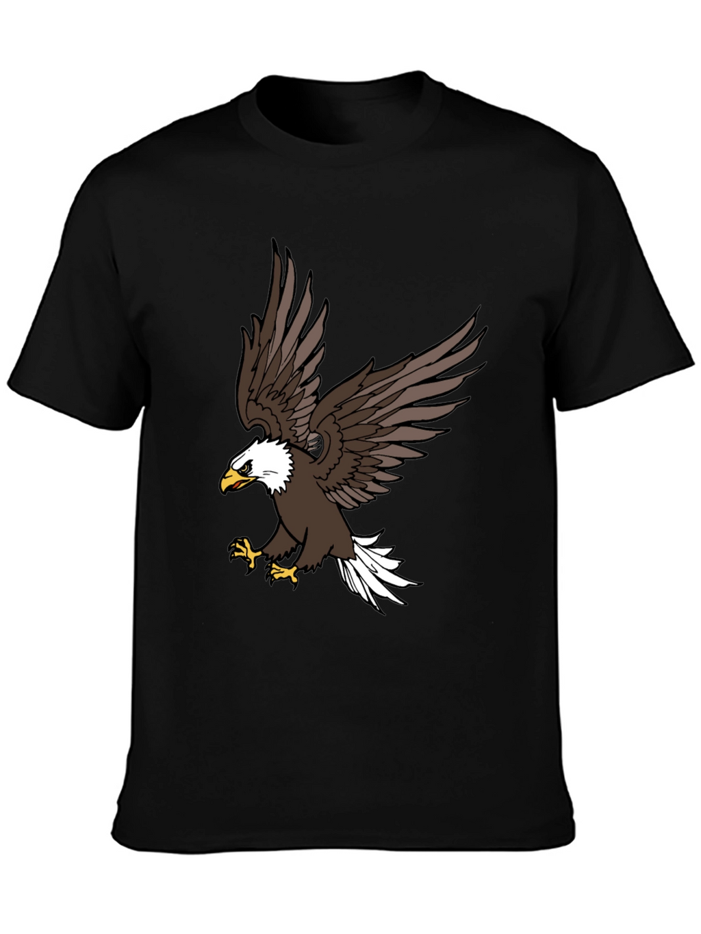Mens Black Eagle Graphic T-Shirt