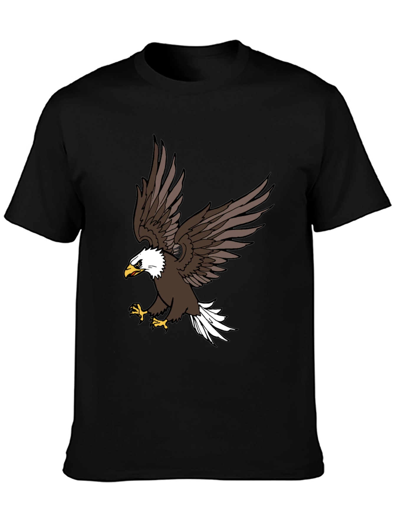 Mens Black Eagle Graphic T-Shirt