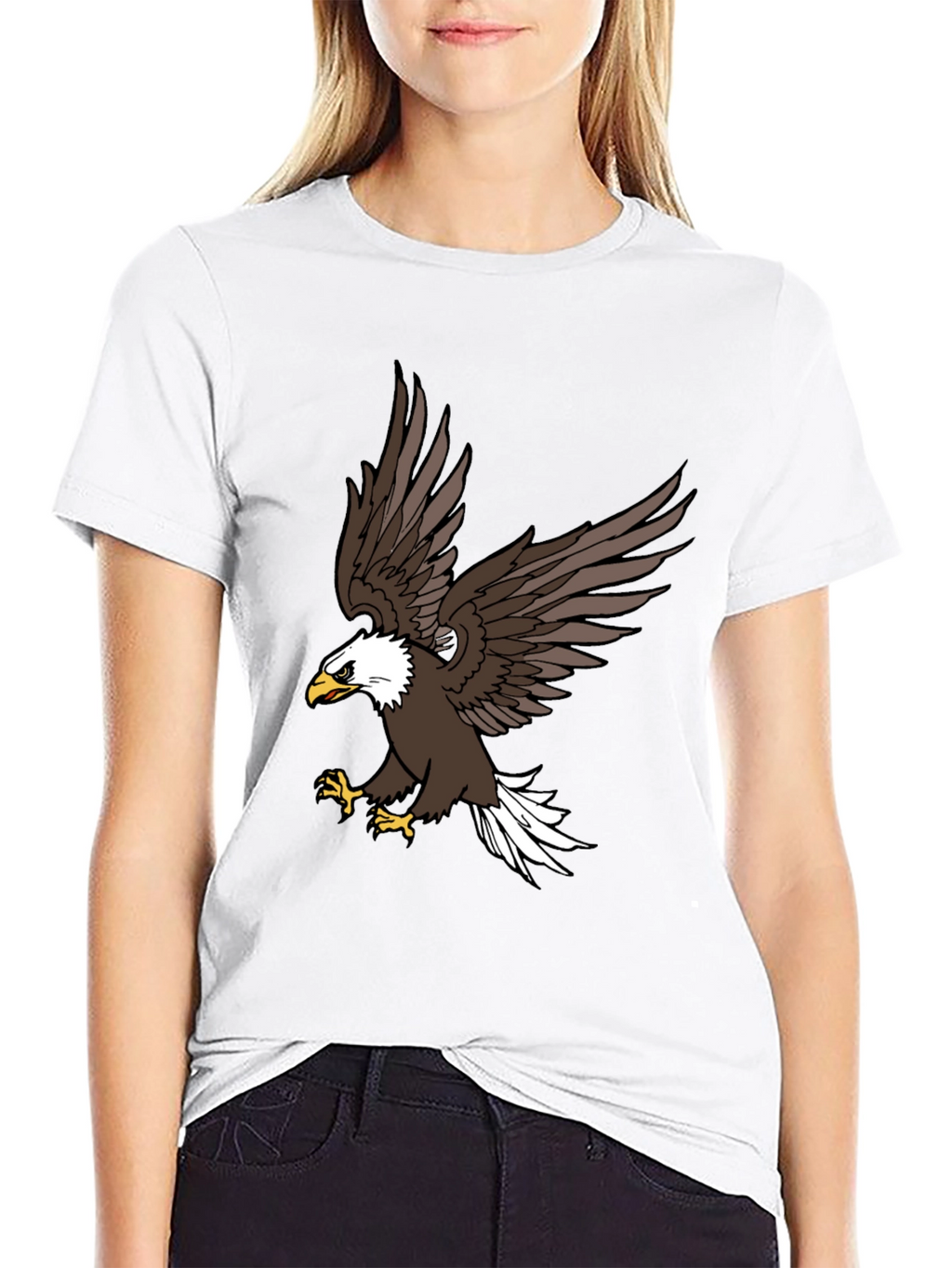 Mens Black Eagle Graphic T-Shirt