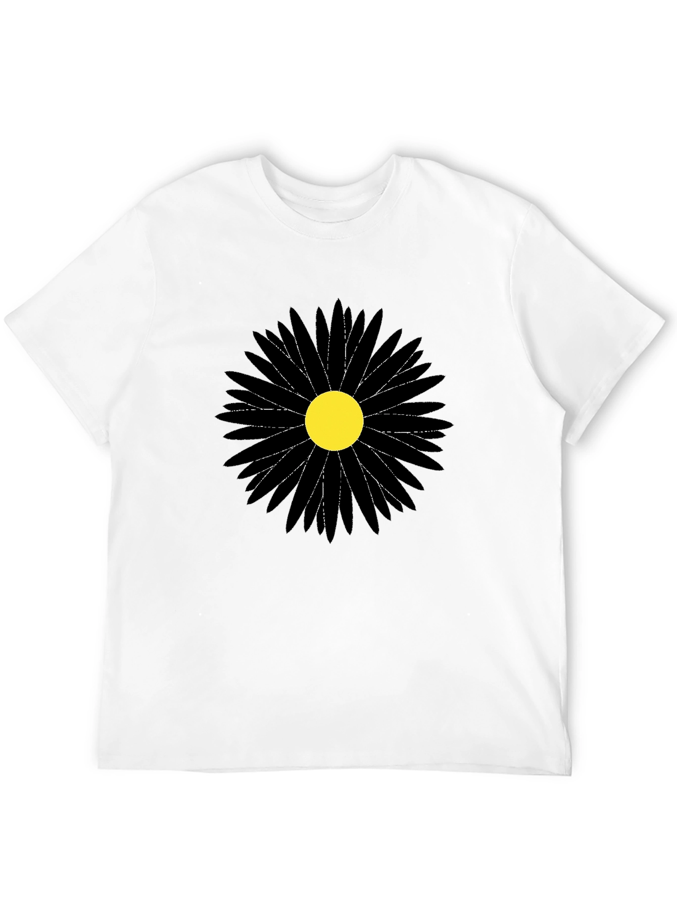 Black Flower Graphic Tee - Stylish Mens T-Shirt