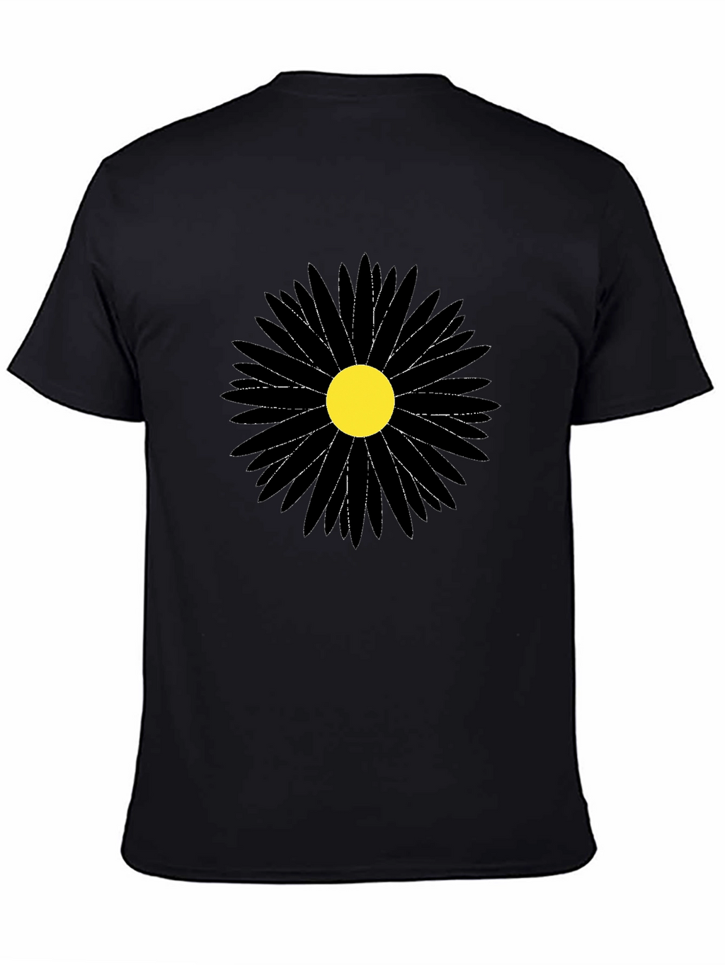 Black Flower Graphic Tee - Stylish Mens T-Shirt