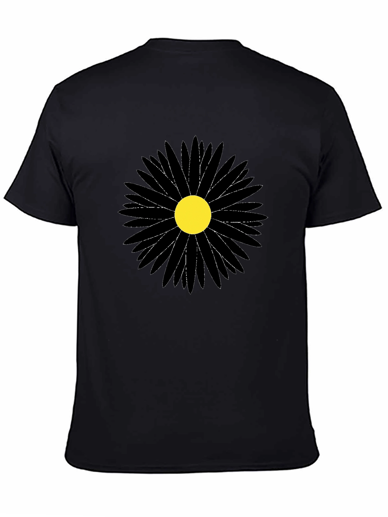 Black Flower Graphic Tee - Stylish Mens T-Shirt
