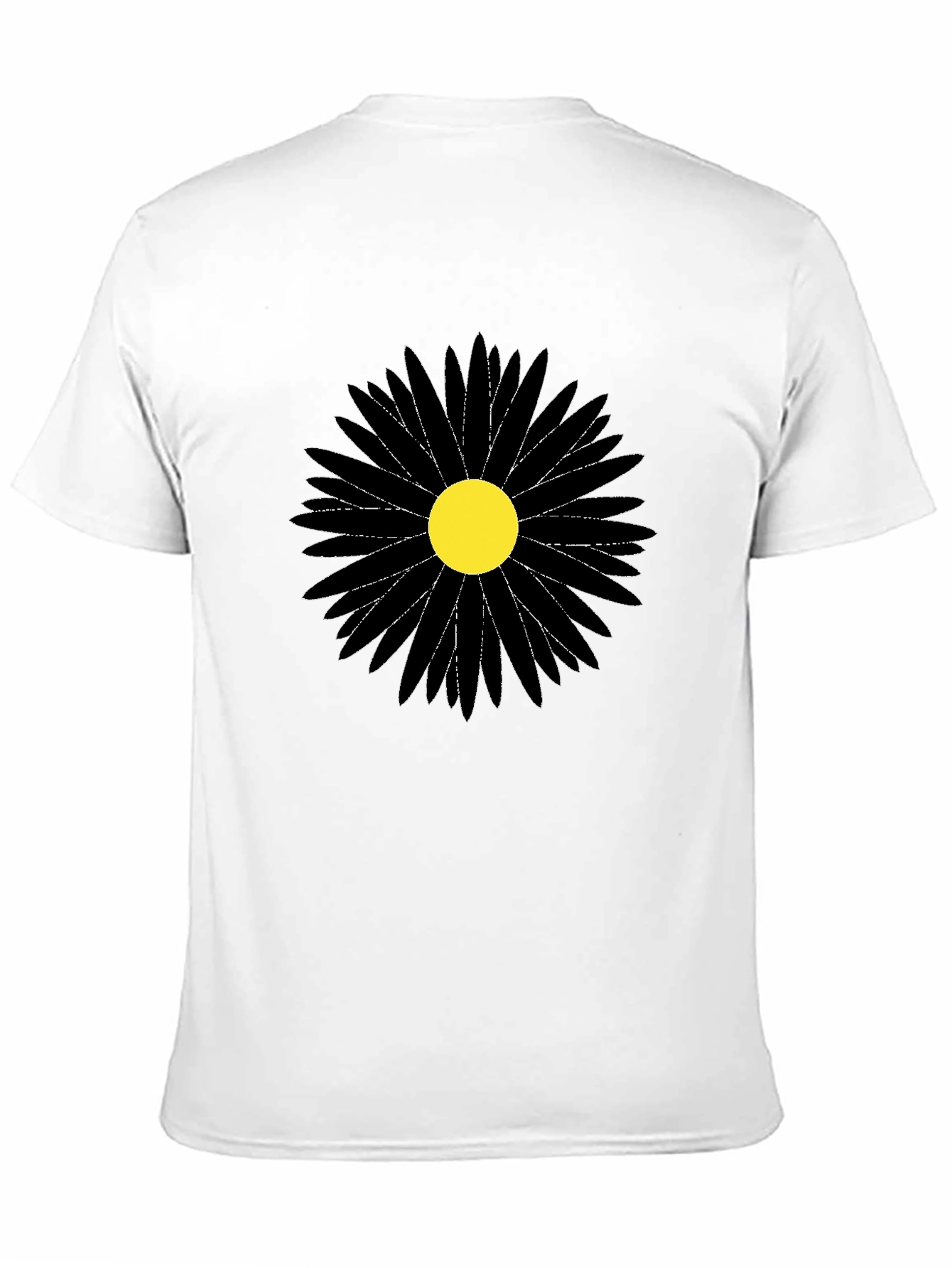Black Flower Graphic Tee - Stylish Mens T-Shirt