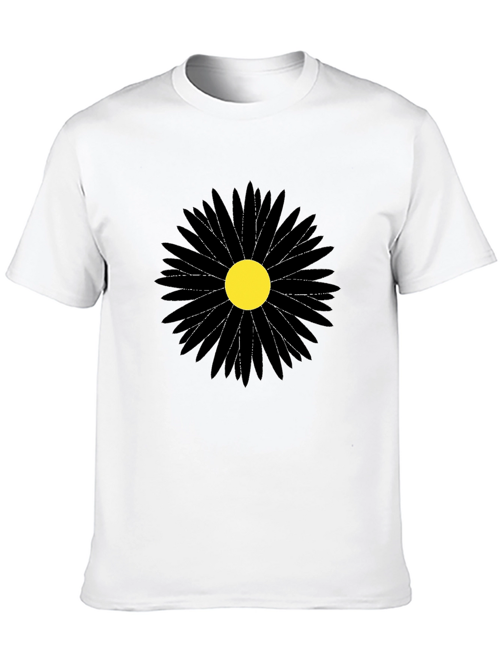 Black Flower Graphic Tee - Stylish Mens T-Shirt