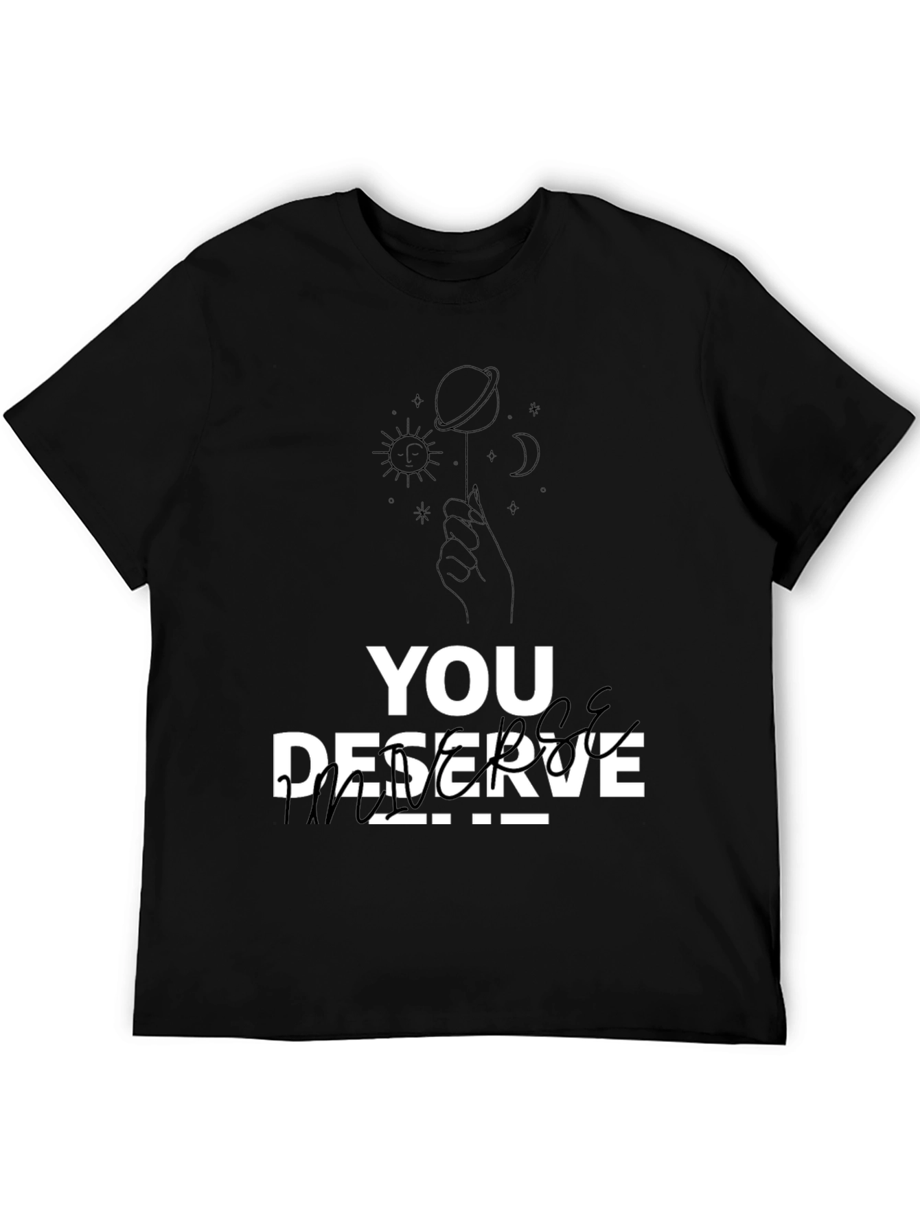 You Deserve Peace T-Shirt - Black Graphic Tee