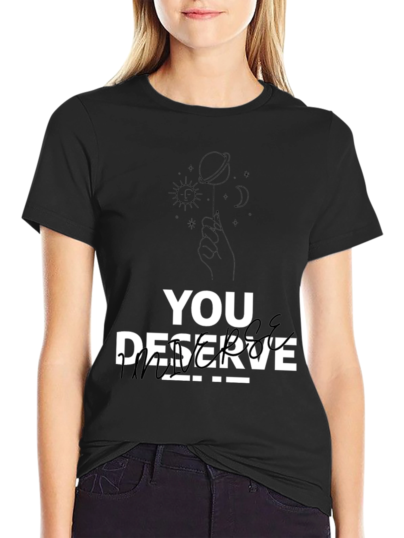You Deserve Peace T-Shirt - Black Graphic Tee
