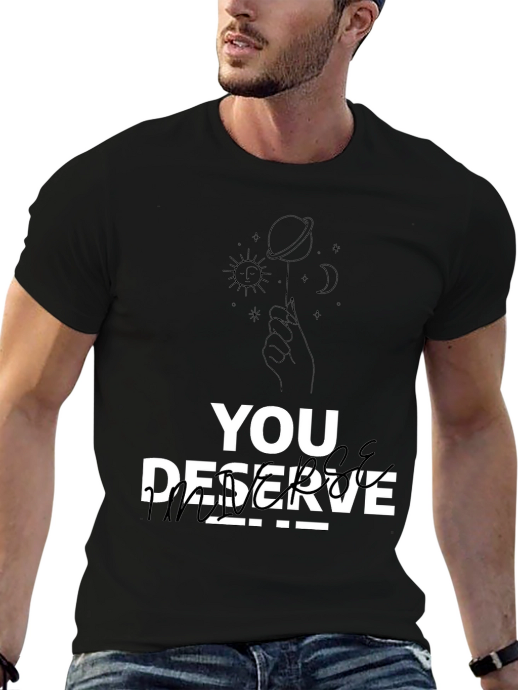 You Deserve Peace T-Shirt - Black Graphic Tee