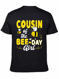 Cousin of the Bee-Day Girl T-Shirt Birthday Tee