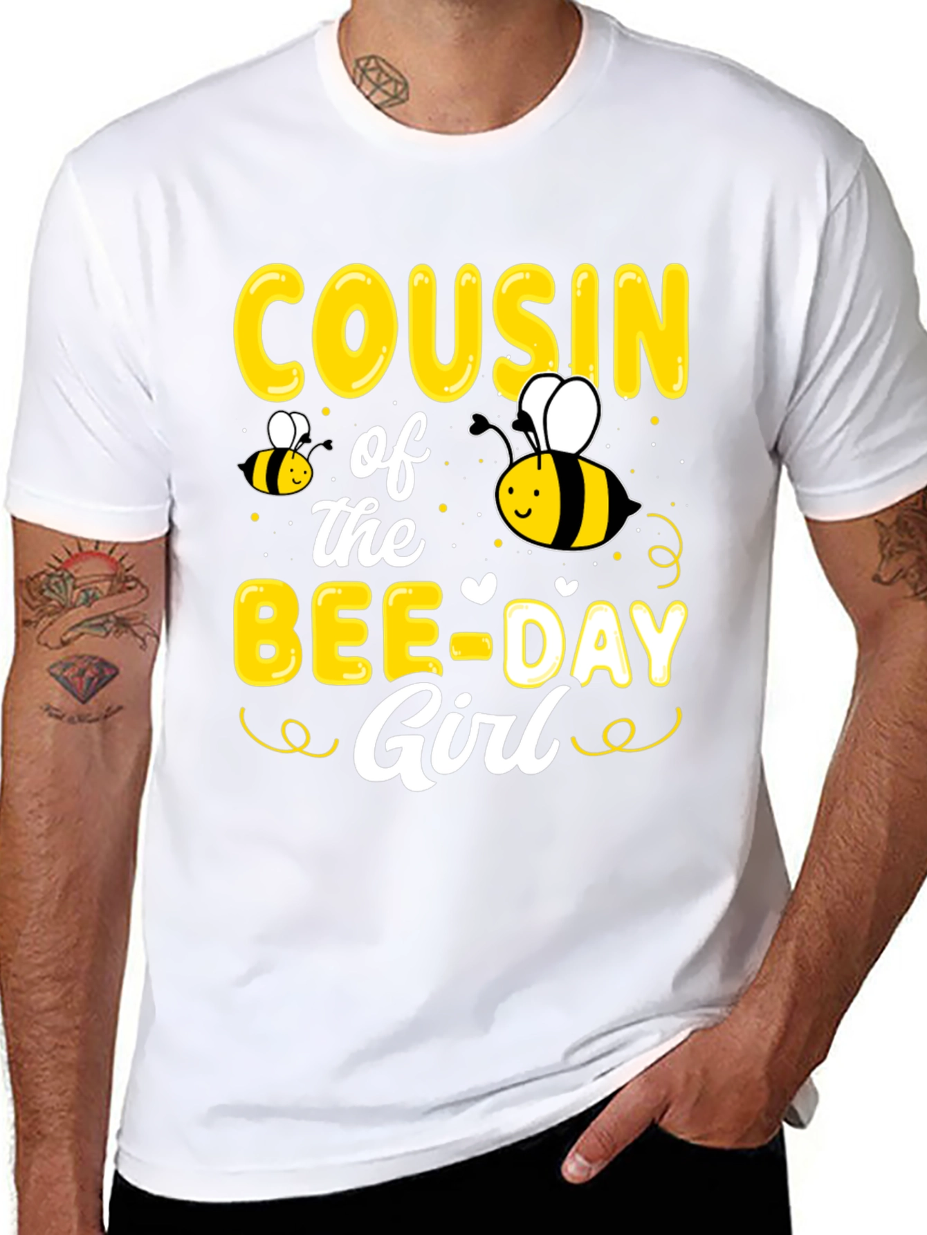 Cousin of the Bee-Day Girl T-Shirt Birthday Tee