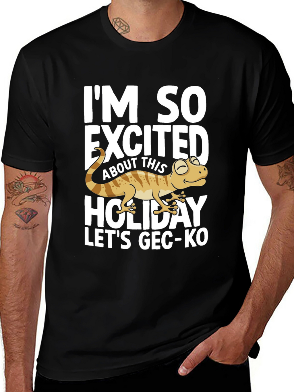 Funny Gecko Holiday T-Shirt