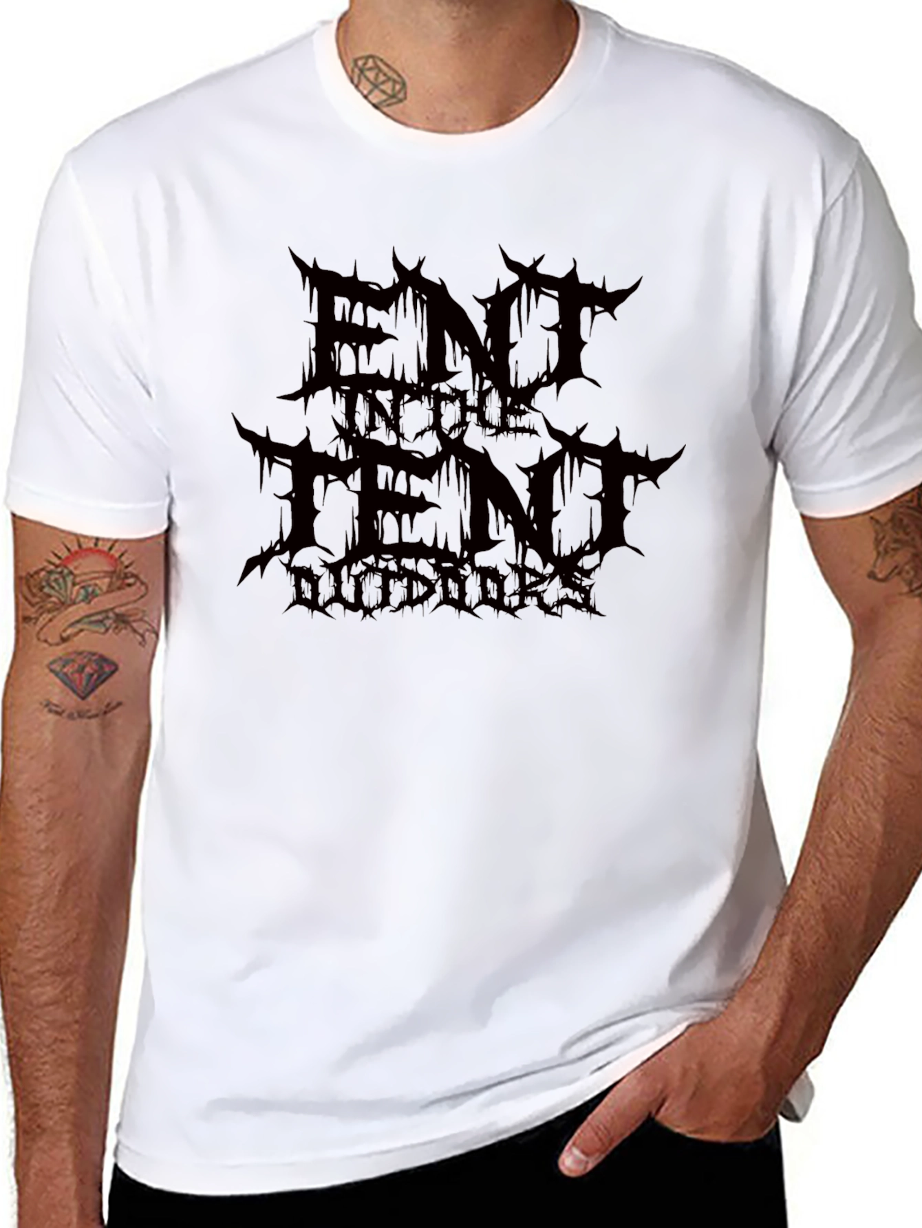 Ent Tent Outdoors Black Graphic T-Shirt