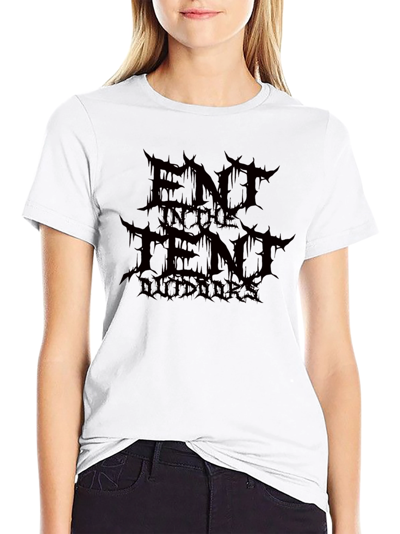 Ent Tent Outdoors Black Graphic T-Shirt