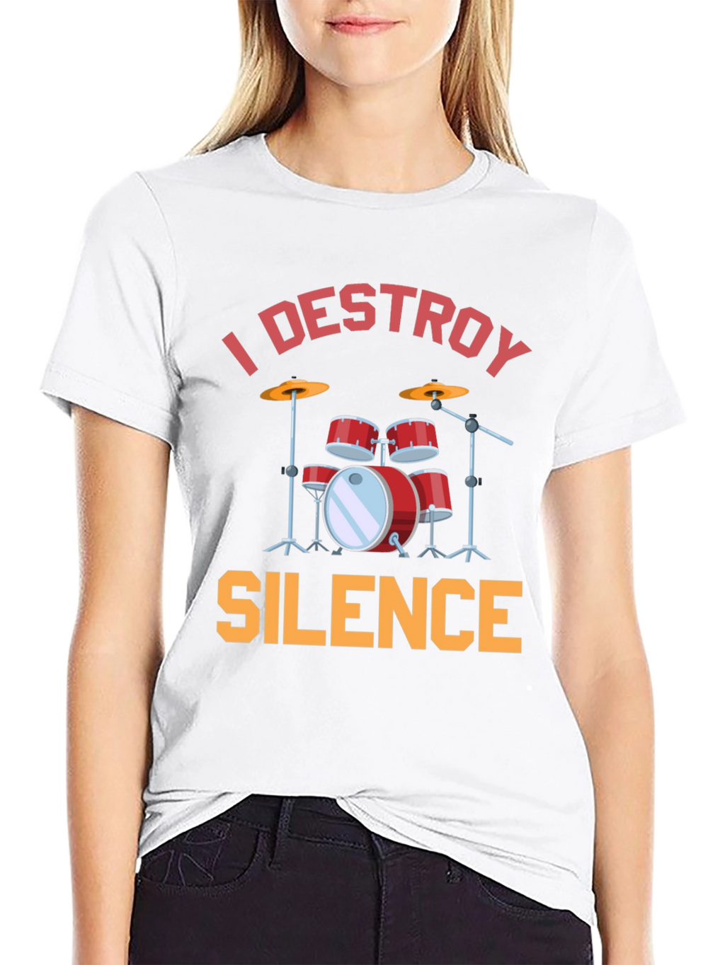 I Destroy Silence Drums Graphic T-Shirt