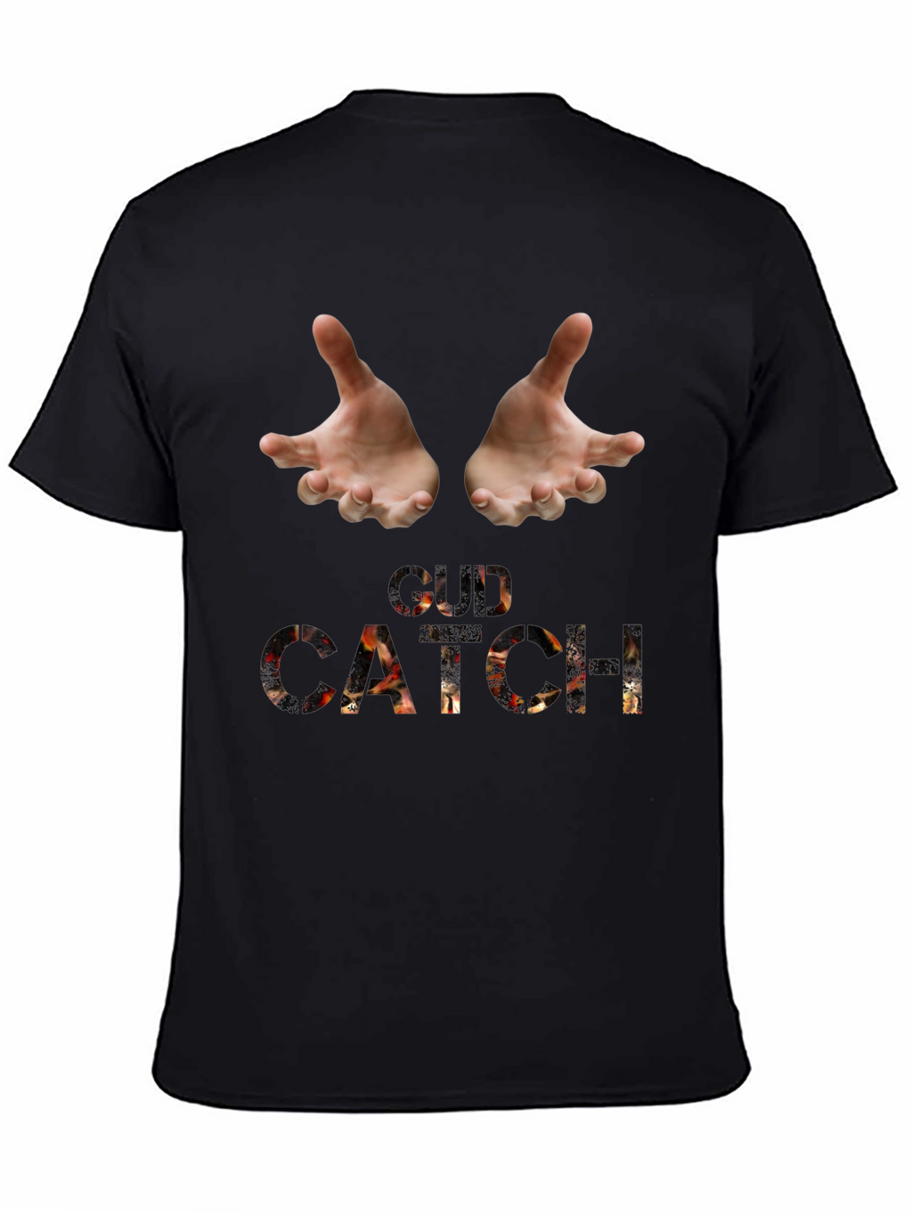 Catch Graphic Tee - Black Cotton Blend