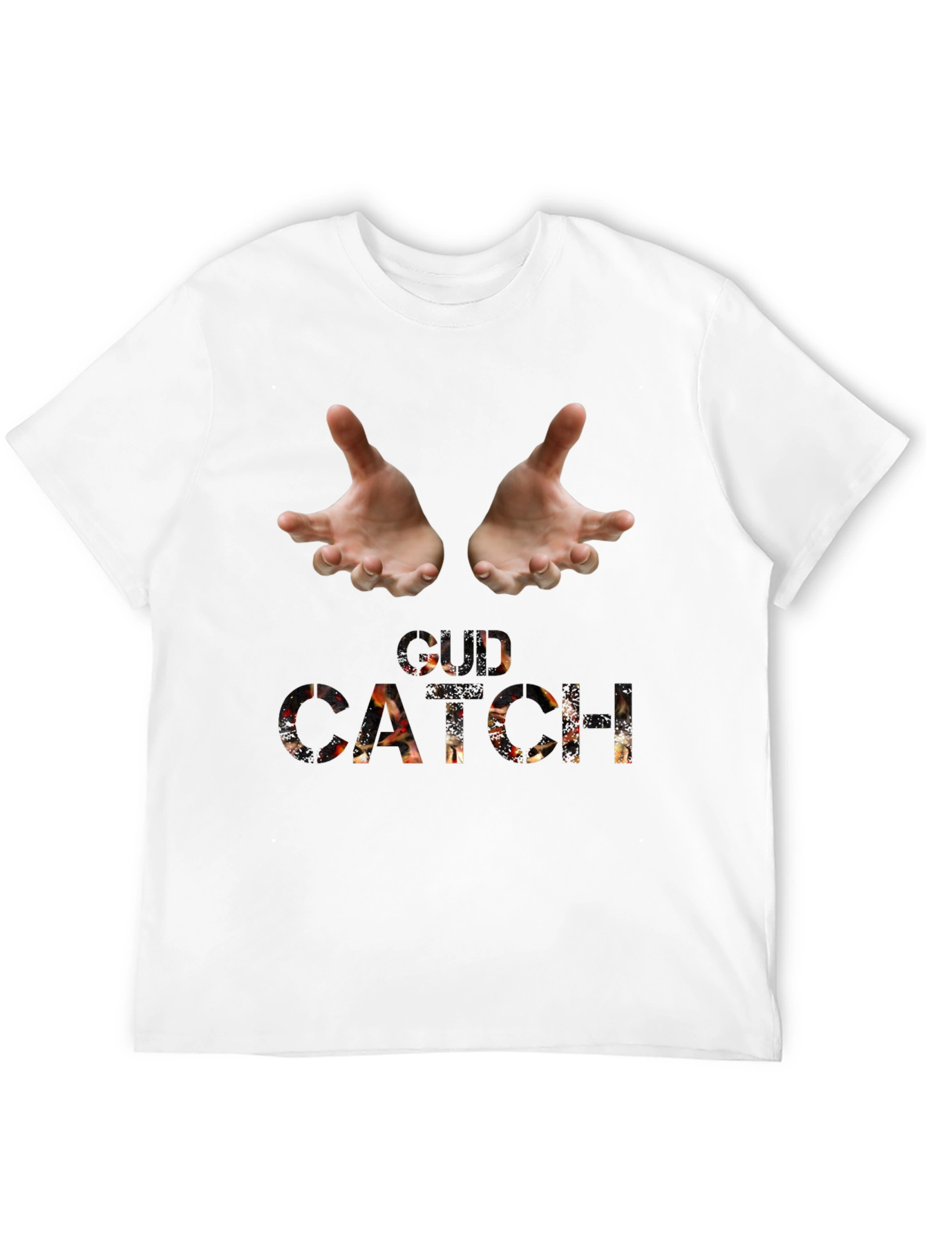 Catch Graphic Tee - Black Cotton Blend