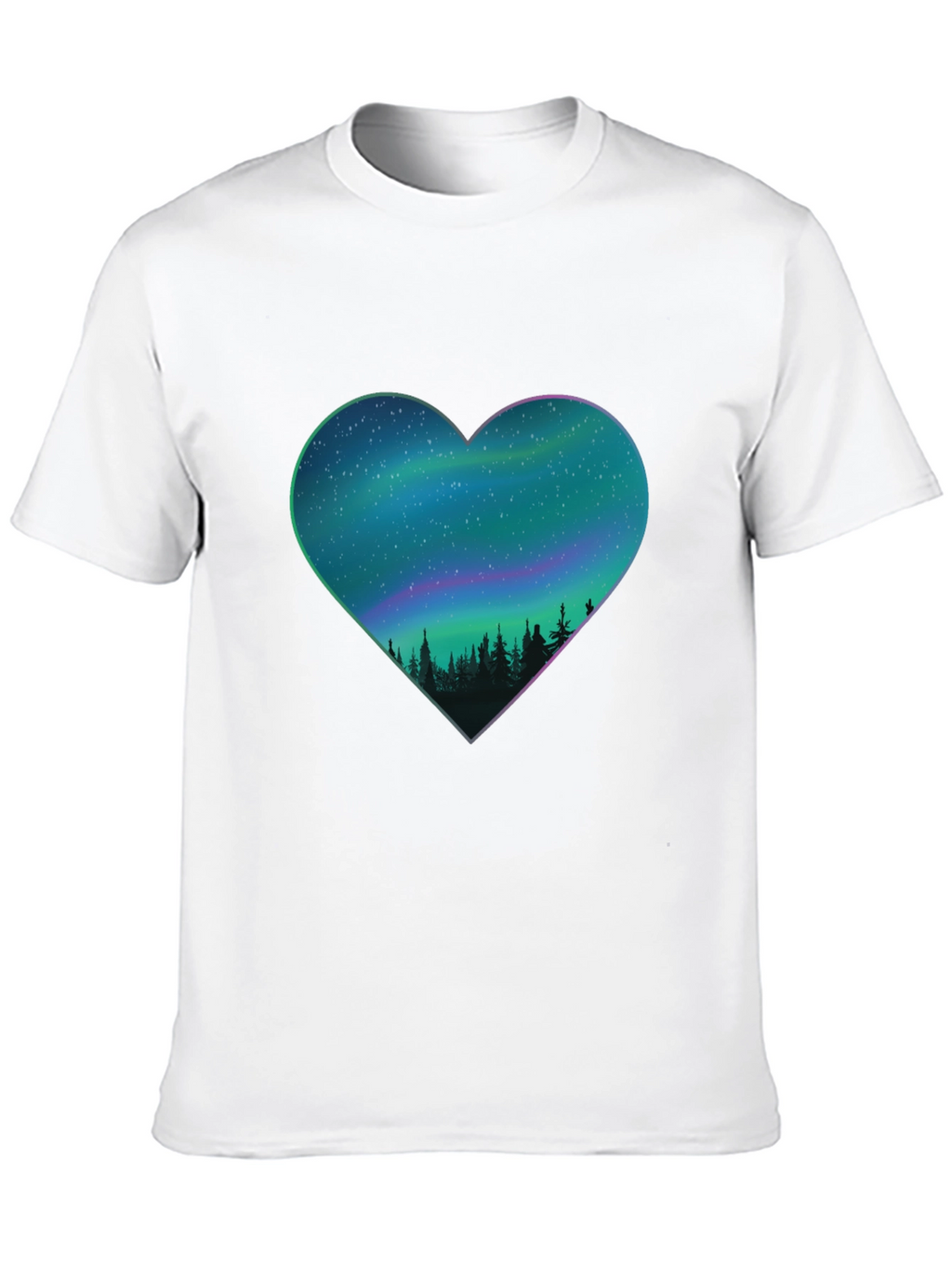 Northern Lights Heart Graphic Tee