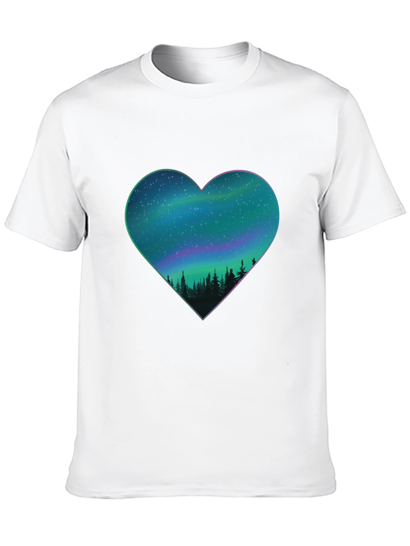 Northern Lights Heart Graphic Tee