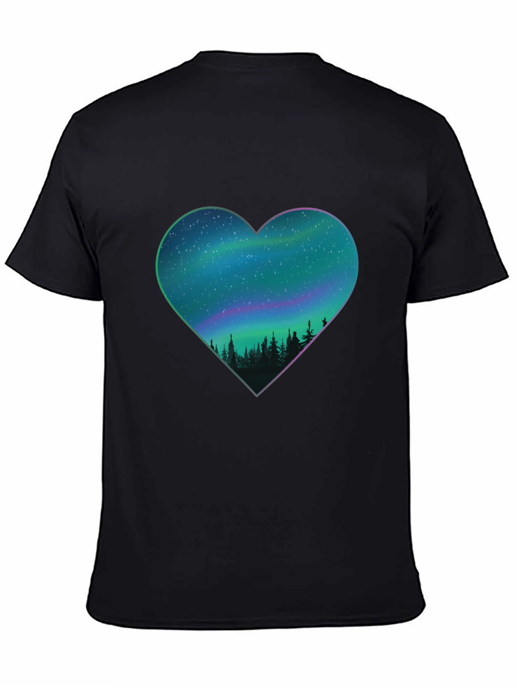 Northern Lights Heart Graphic Tee