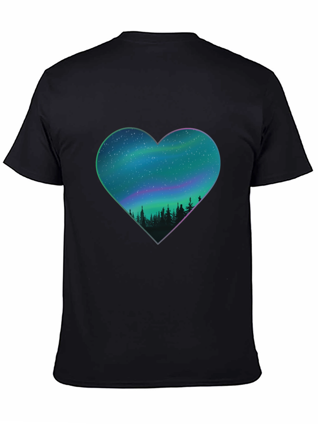 Northern Lights Heart Graphic Tee