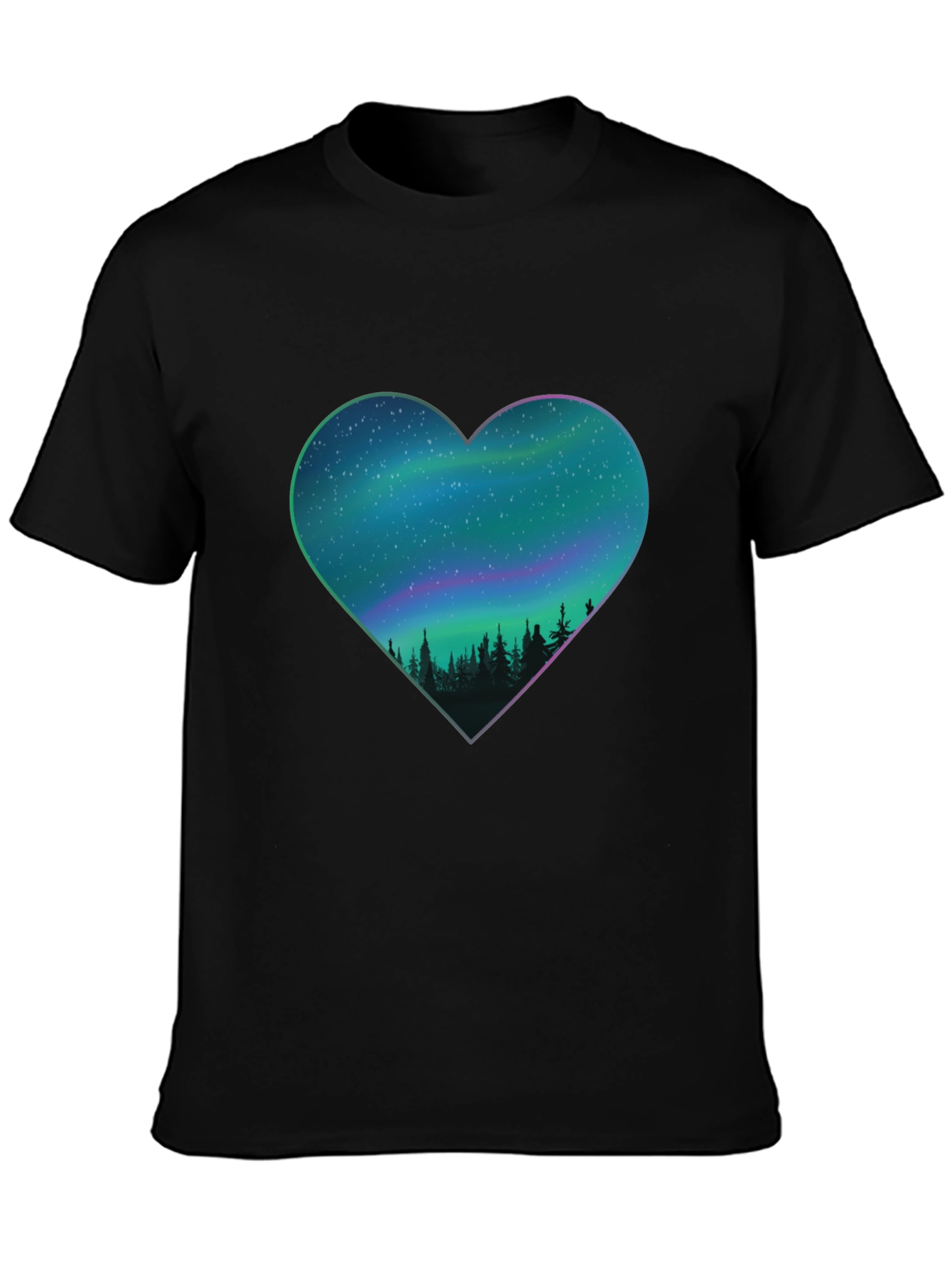 Northern Lights Heart Graphic Tee
