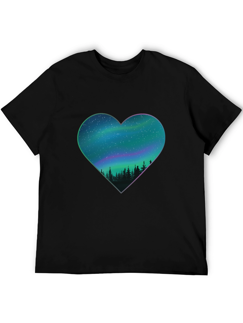 Northern Lights Heart Graphic Tee