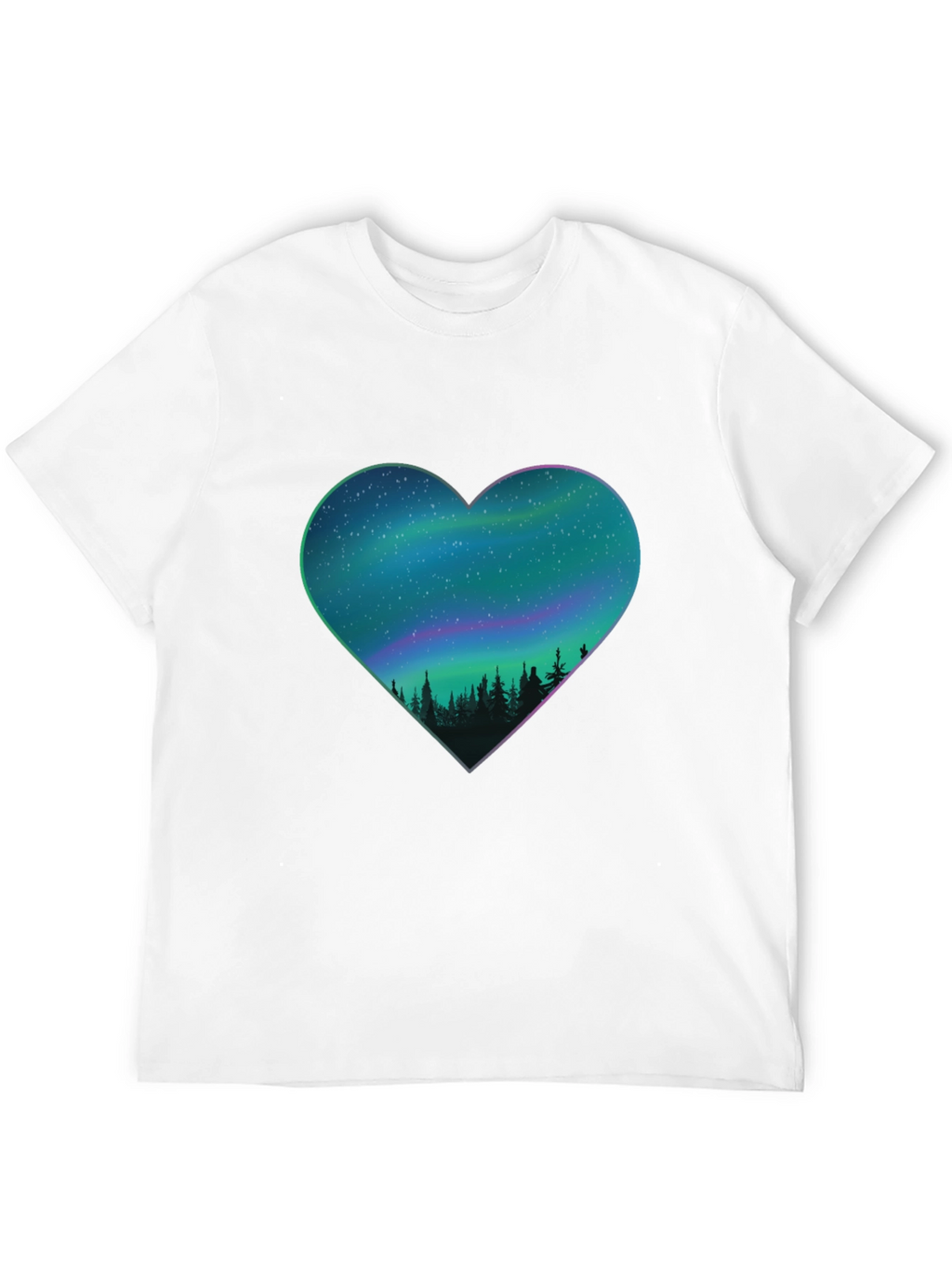 Northern Lights Heart Graphic Tee