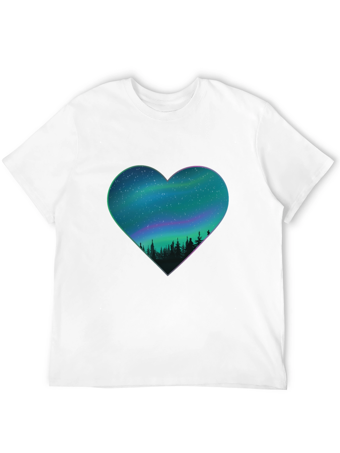 Northern Lights Heart Graphic Tee