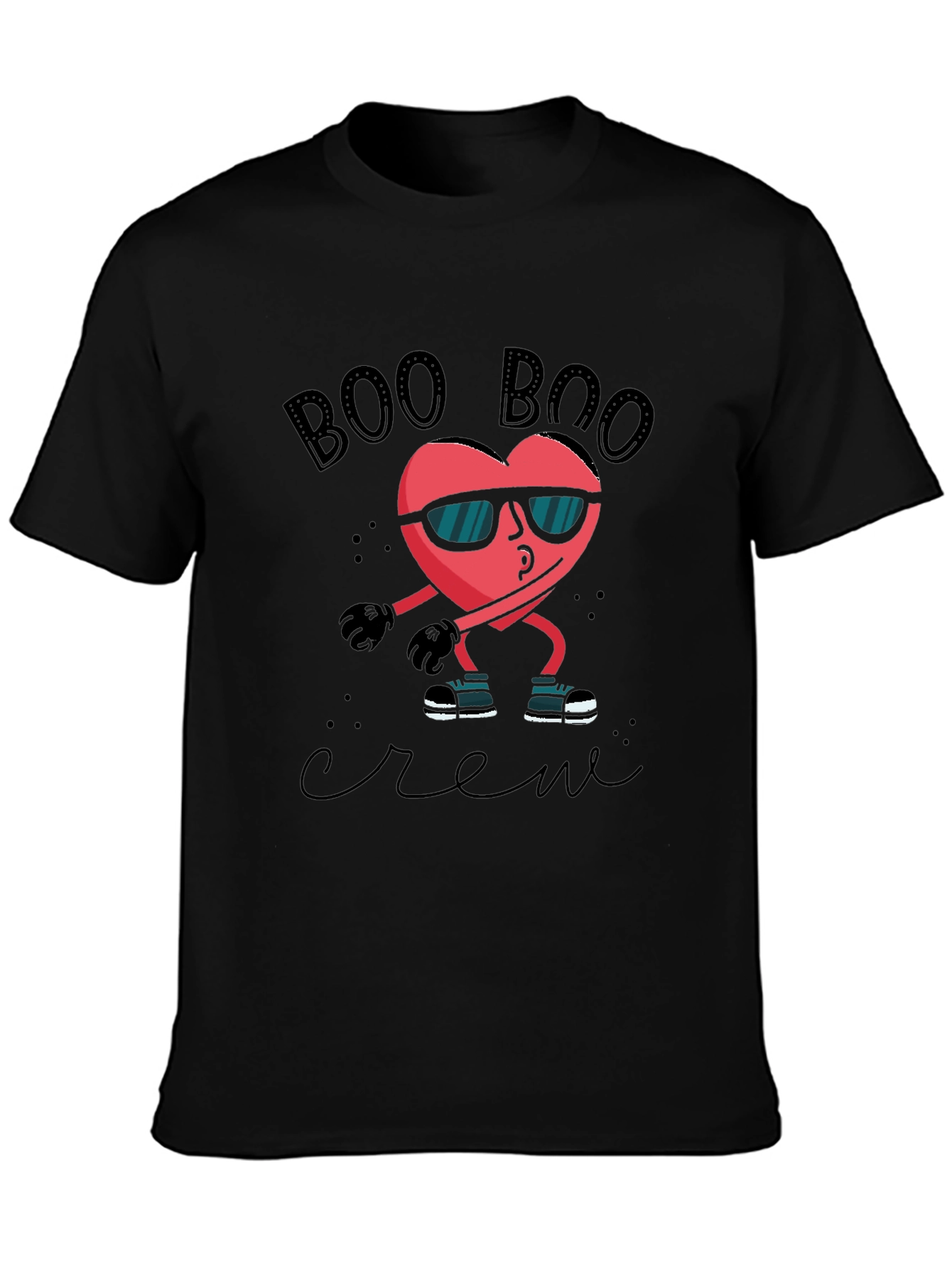 Boo Boo Crew Heart Graphic Tee - Fun Valentines Day Shirt