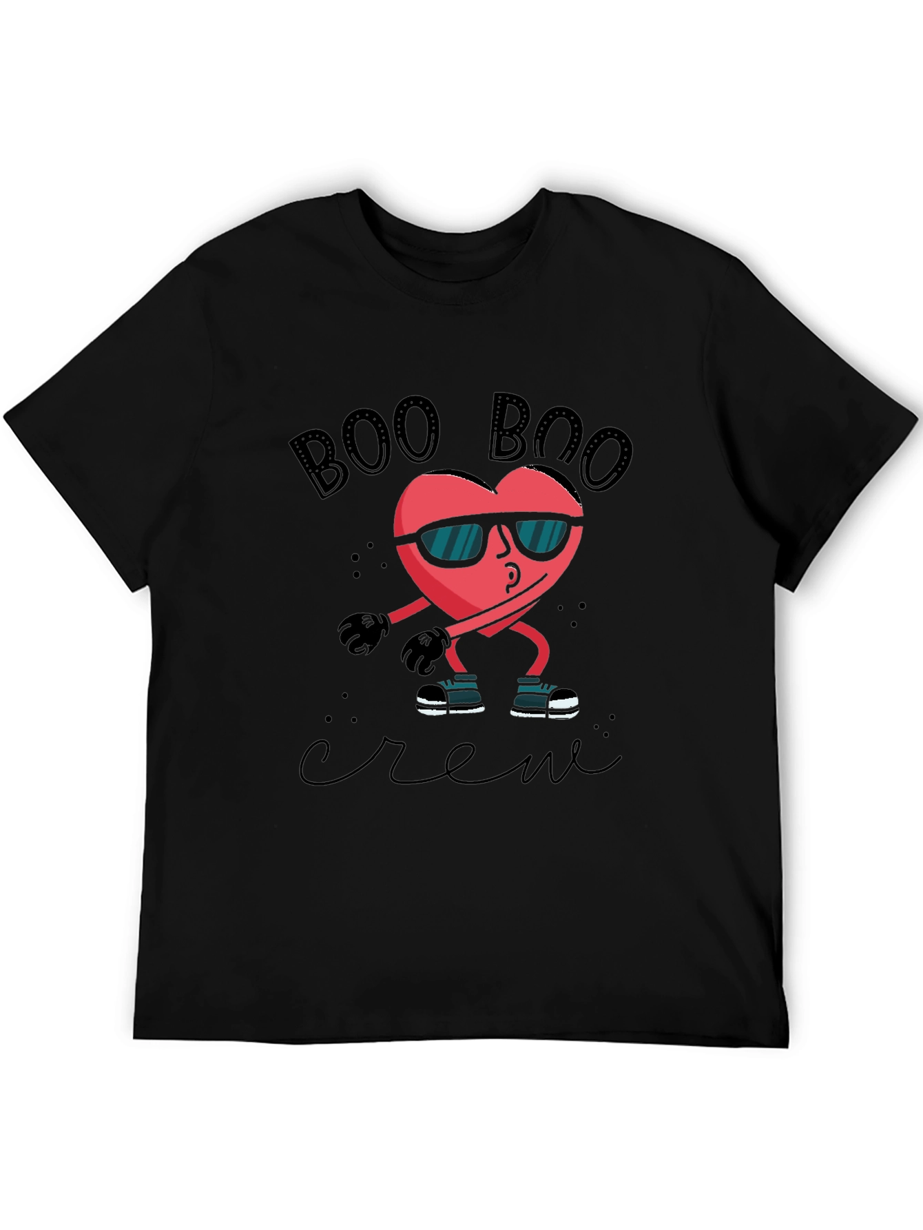 Boo Boo Crew Heart Graphic Tee - Fun Valentines Day Shirt