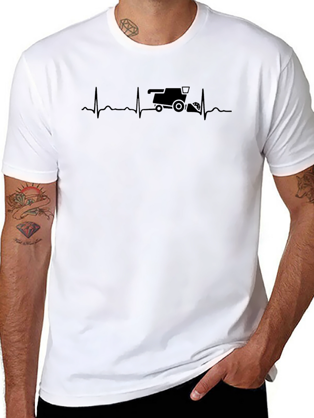 Farmers Heartbeat T-Shirt - Black