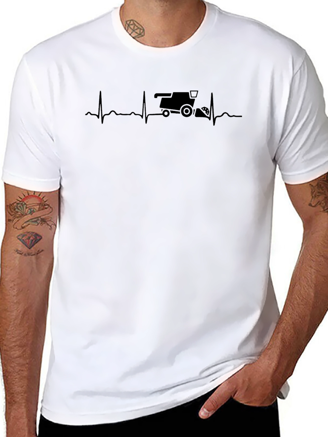 Farmers Heartbeat T-Shirt - Black