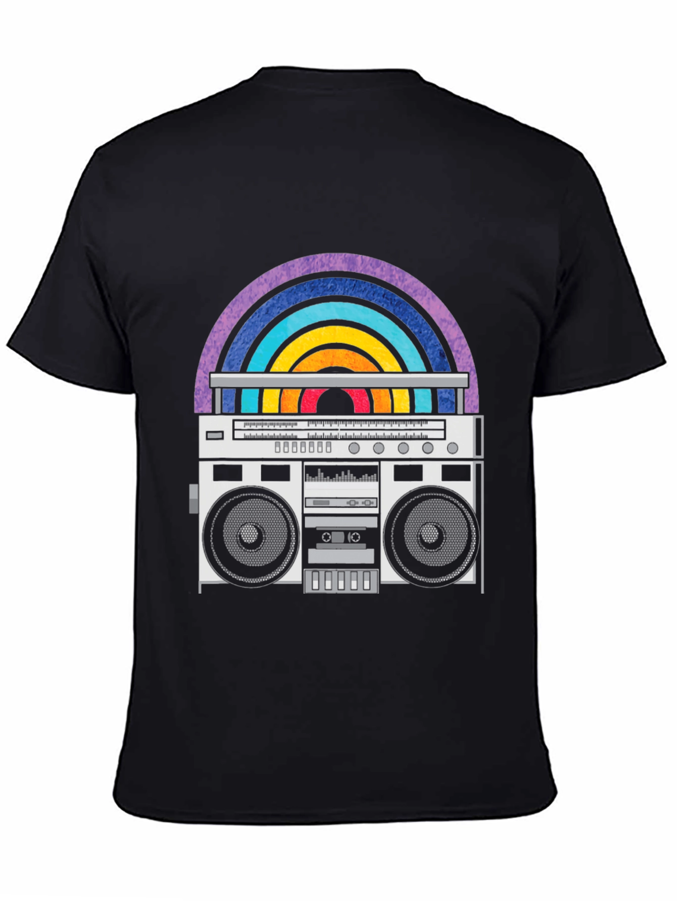 Retro Boombox Graphic Tee - Vintage 80s Vibe!