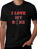I Love My Bike Graphic T-Shirt - Casual Style