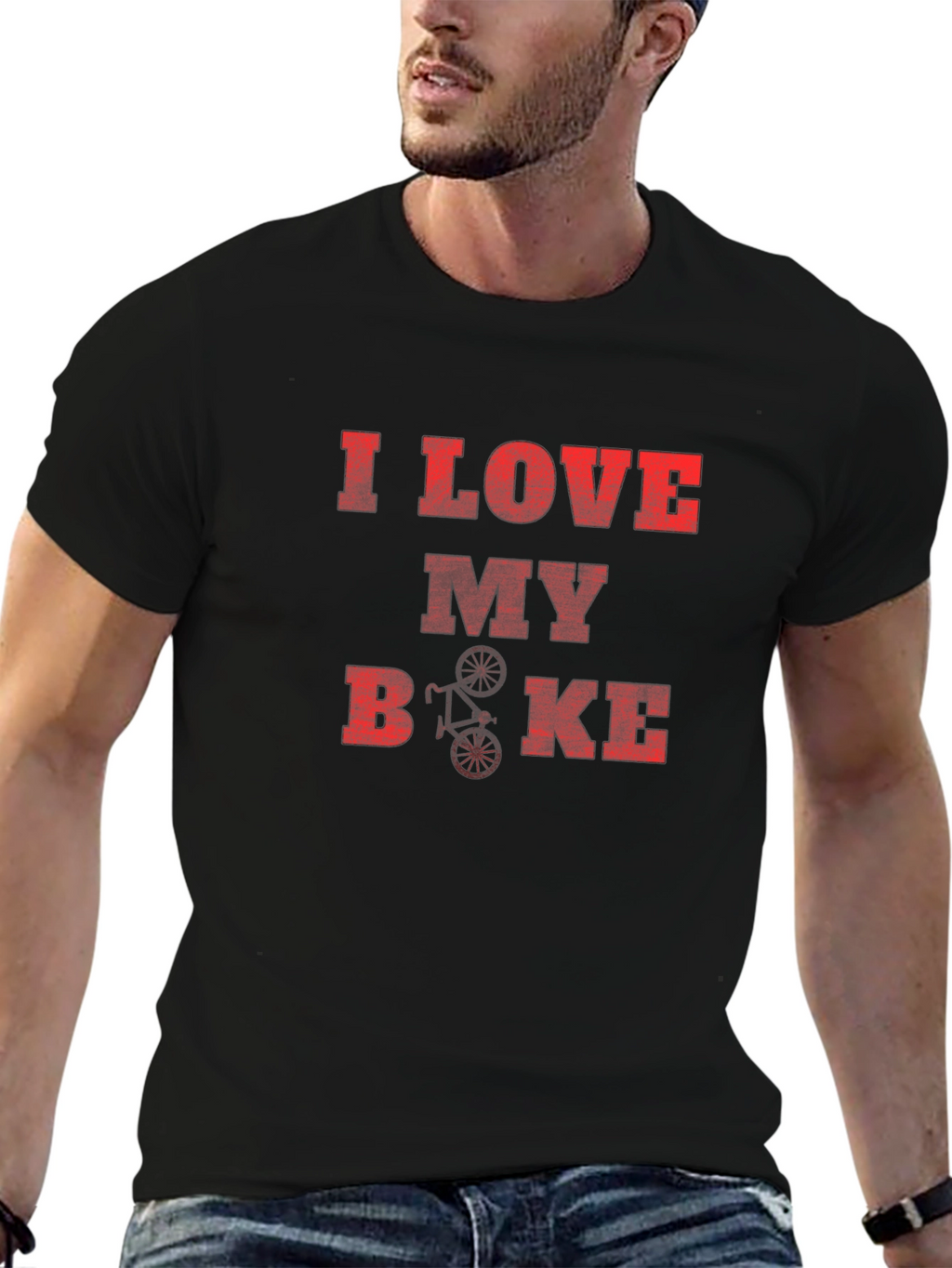 I Love My Bike Graphic T-Shirt - Casual Style