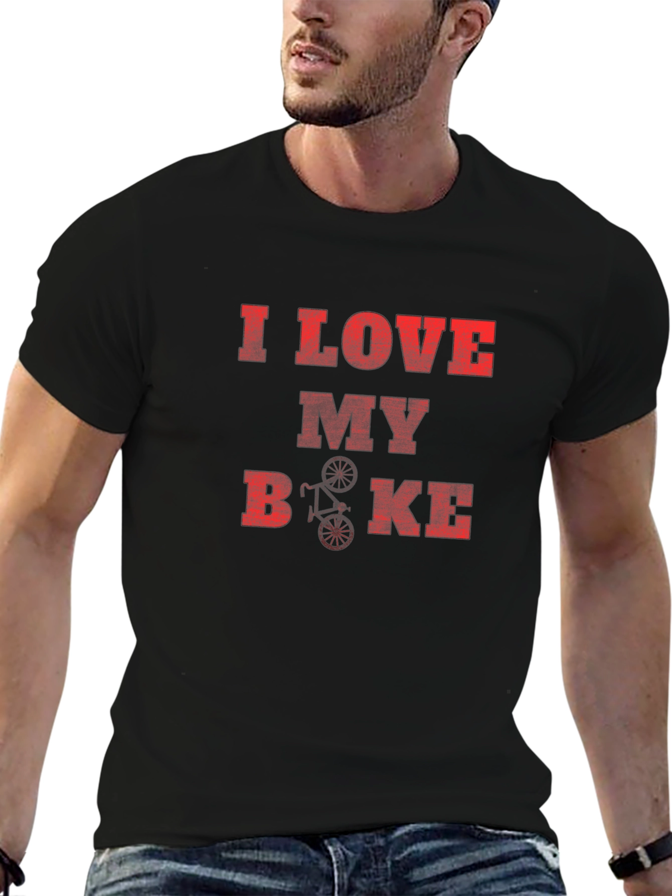 I Love My Bike Graphic T-Shirt - Casual Style