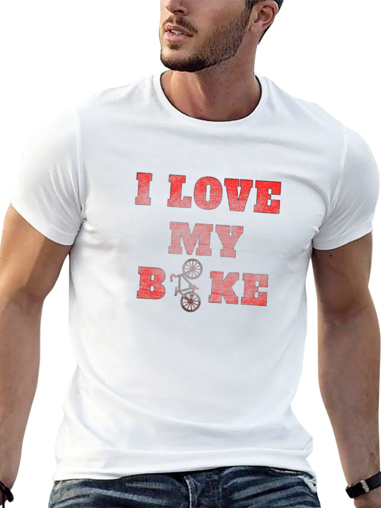 I Love My Bike Graphic T-Shirt - Casual Style