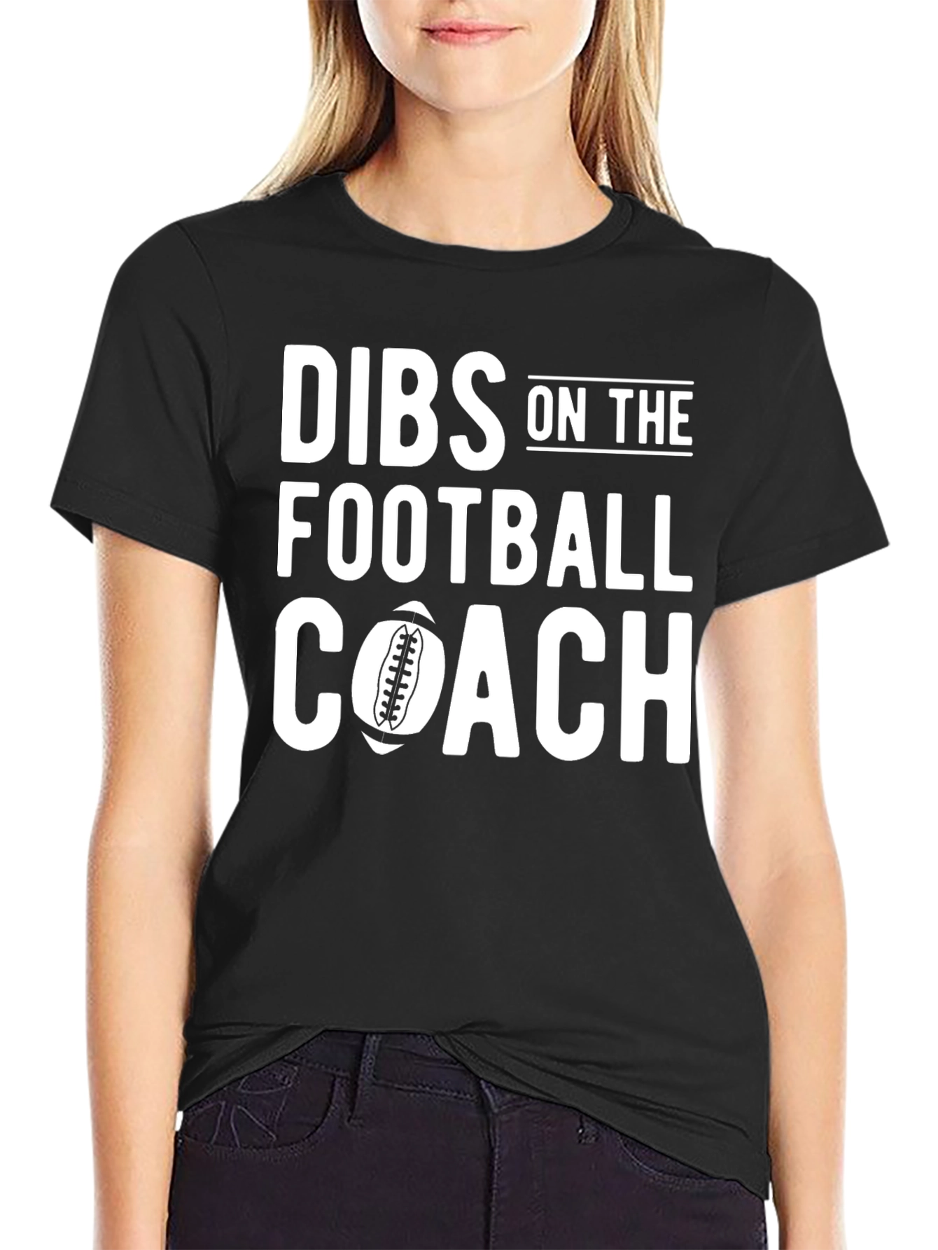 Dibs On The Football Coach Graphic T-Shirt