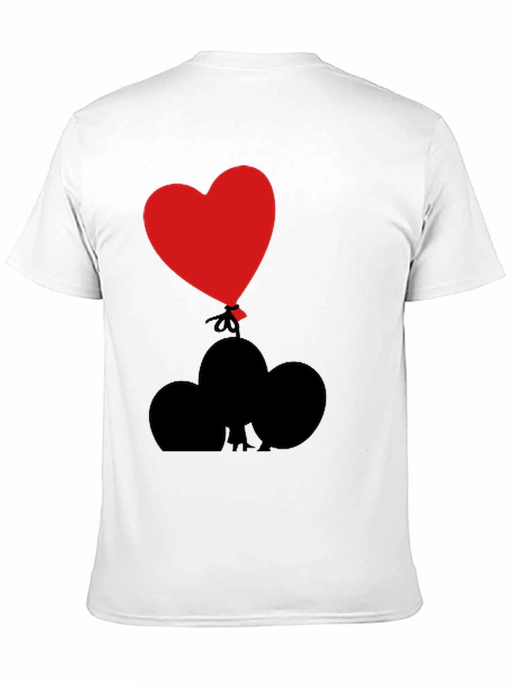 Heart Balloon Graphic Tee - Black