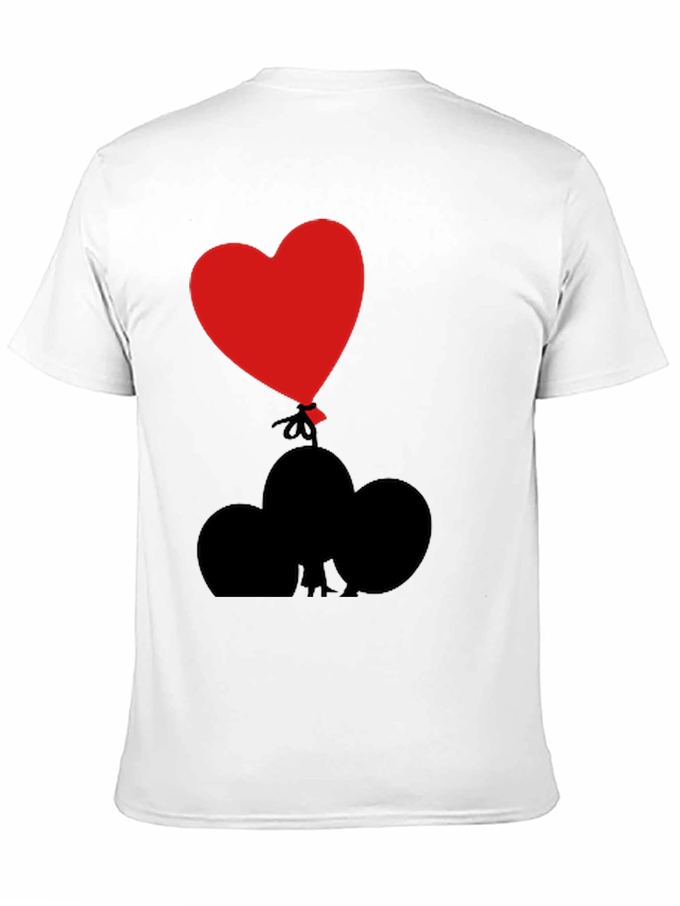 Heart Balloon Graphic Tee - Black