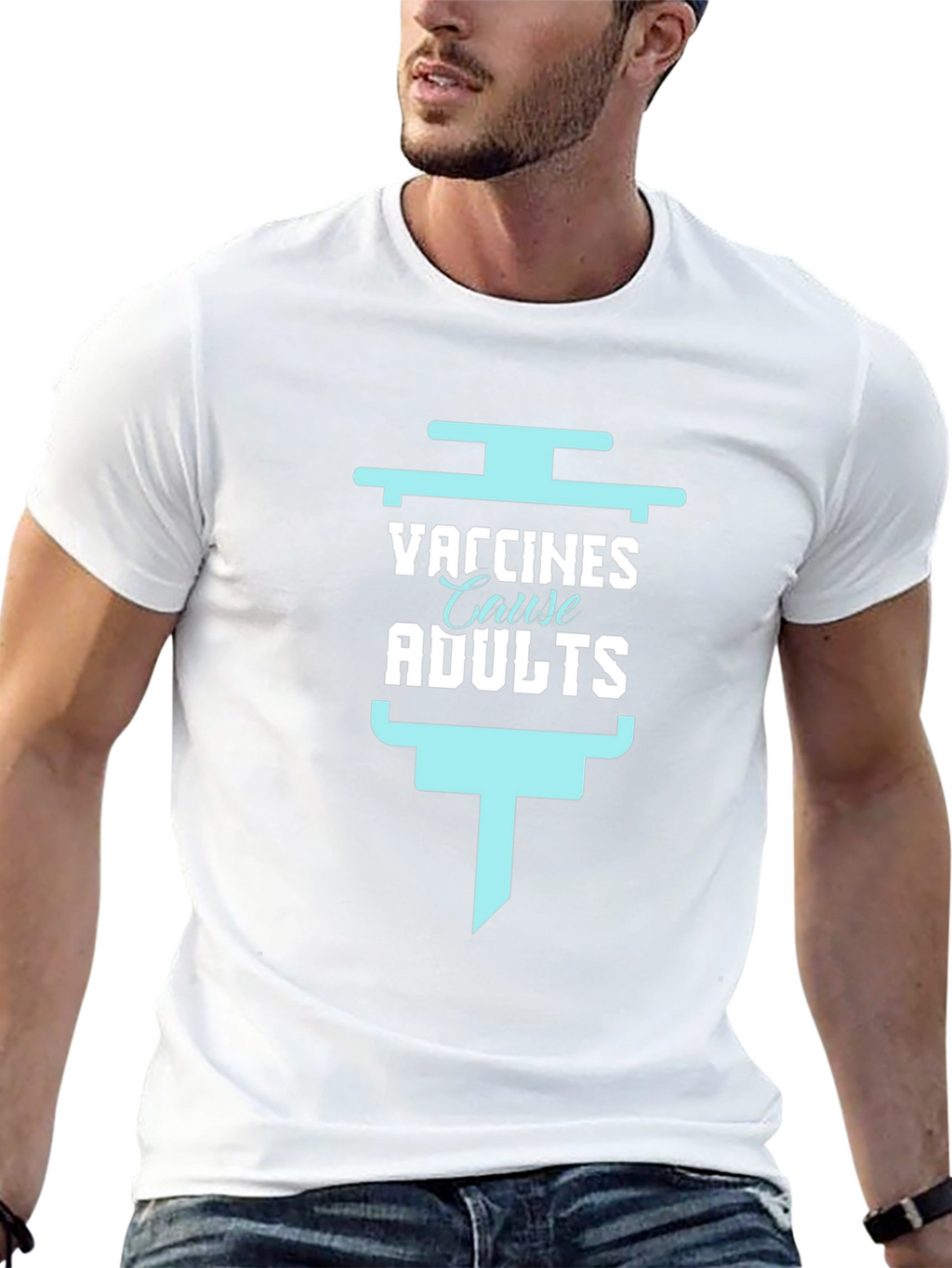 Vaccines Cause Adults Funny Graphic Tee