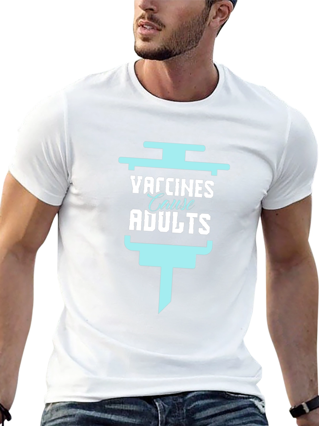 Vaccines Cause Adults Funny Graphic Tee
