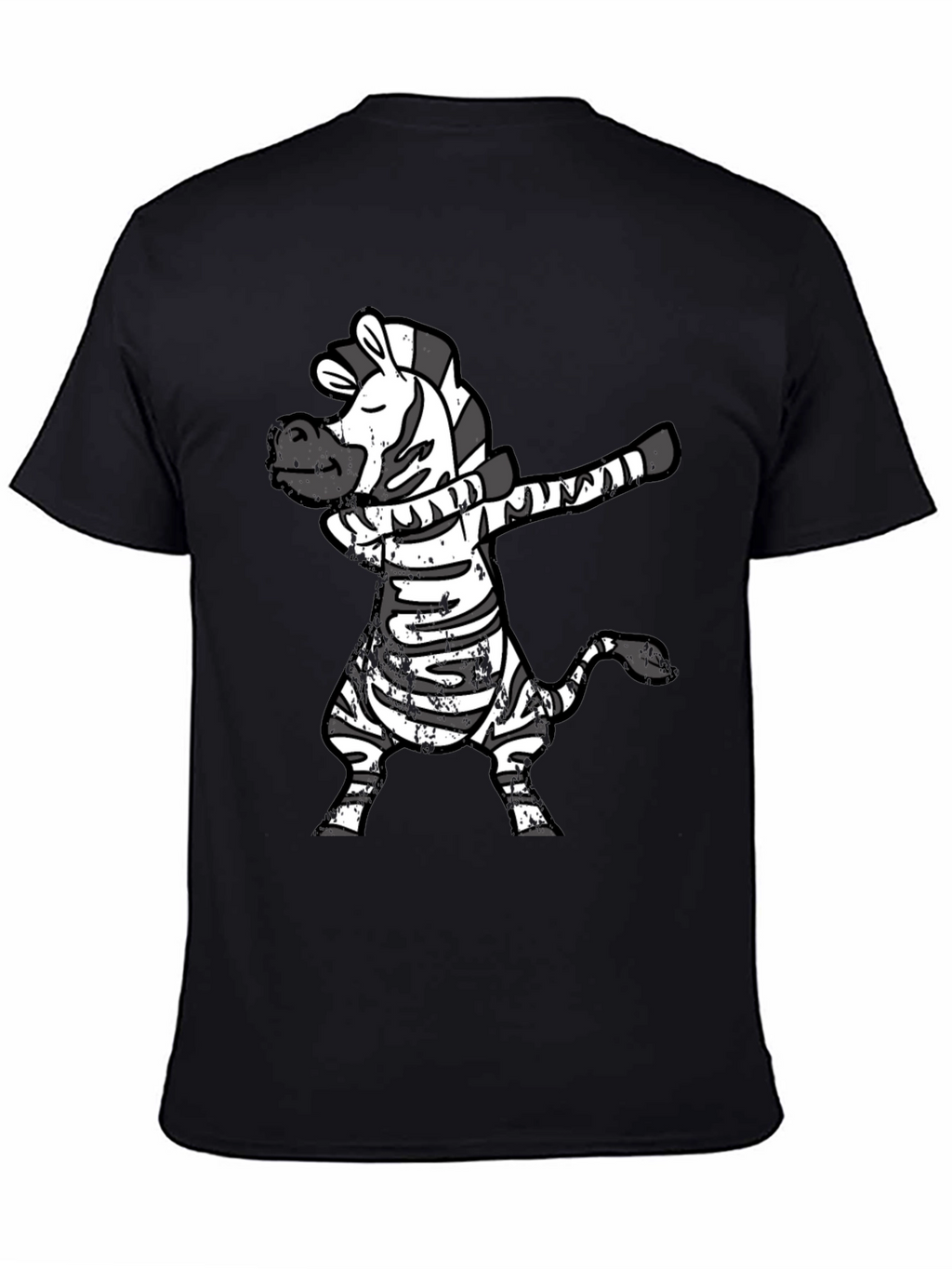 Dabbing Zebra Black T-Shirt Funny Animal Tee