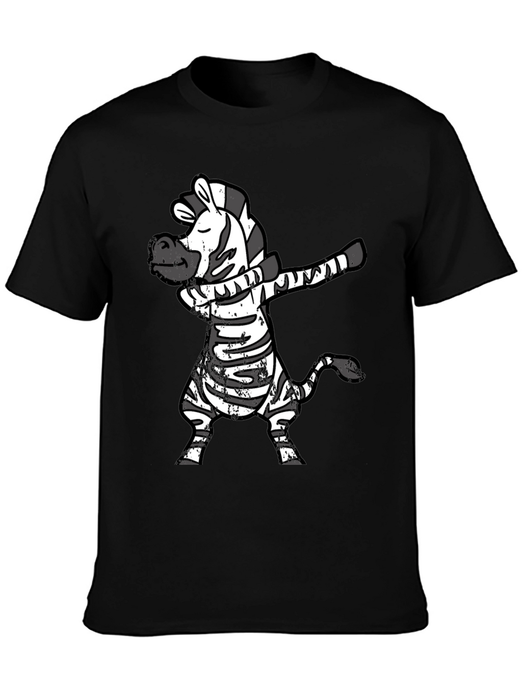 Dabbing Zebra Black T-Shirt Funny Animal Tee