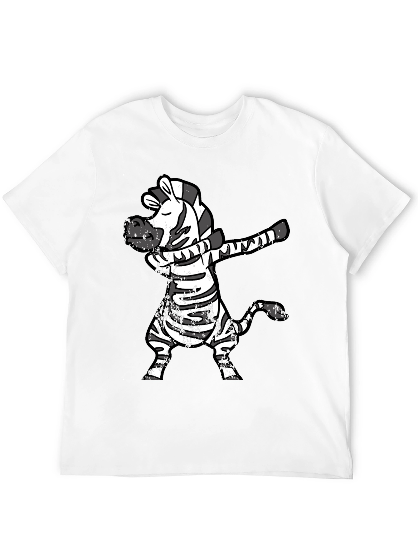 Dabbing Zebra Black T-Shirt Funny Animal Tee