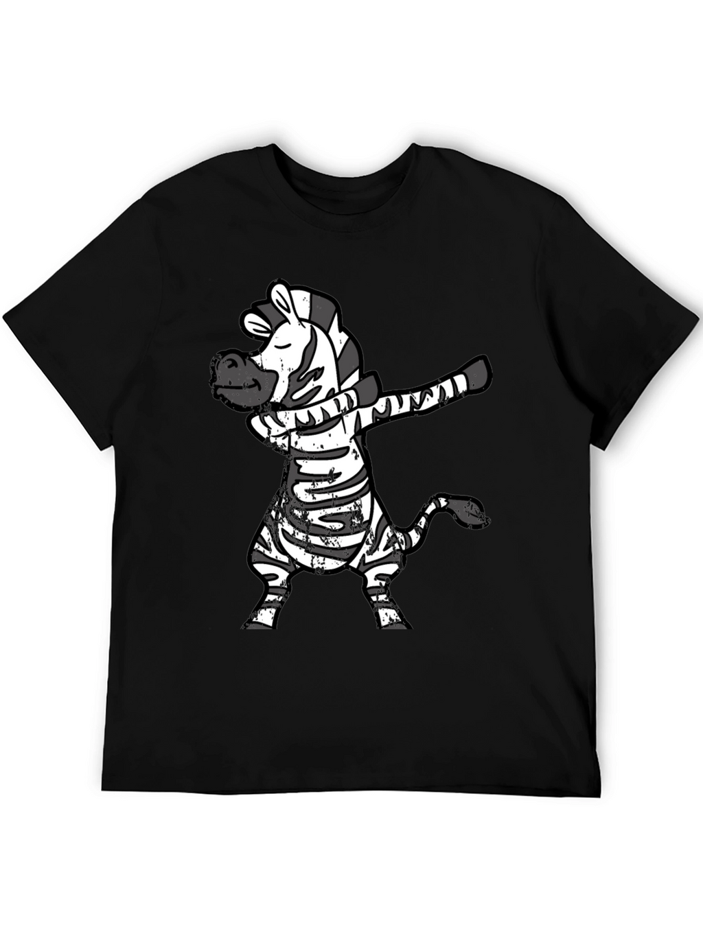 Dabbing Zebra Black T-Shirt Funny Animal Tee