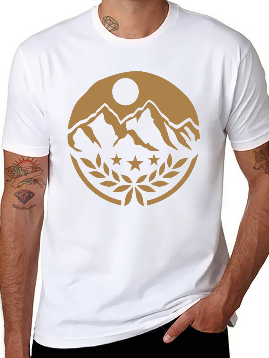 Mountain Peak Emblem Black T-Shirt