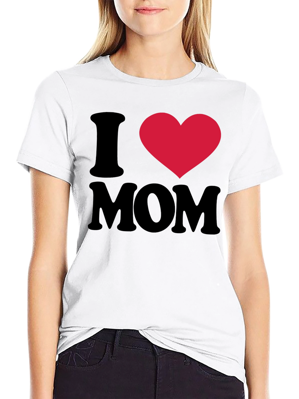 I Heart Mom Black T-Shirt