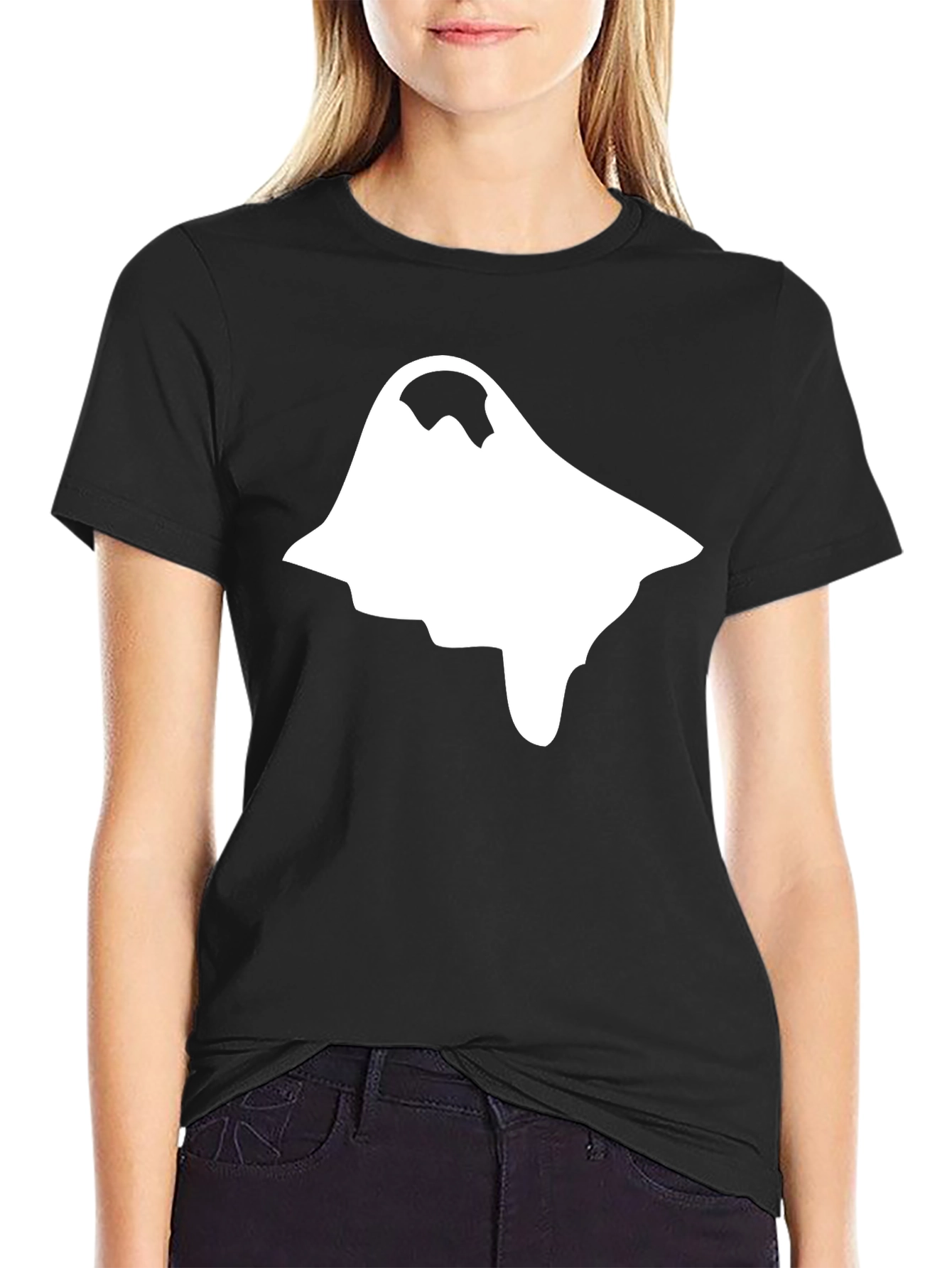 Ghost Graphic Black T-Shirt - Halloween Style