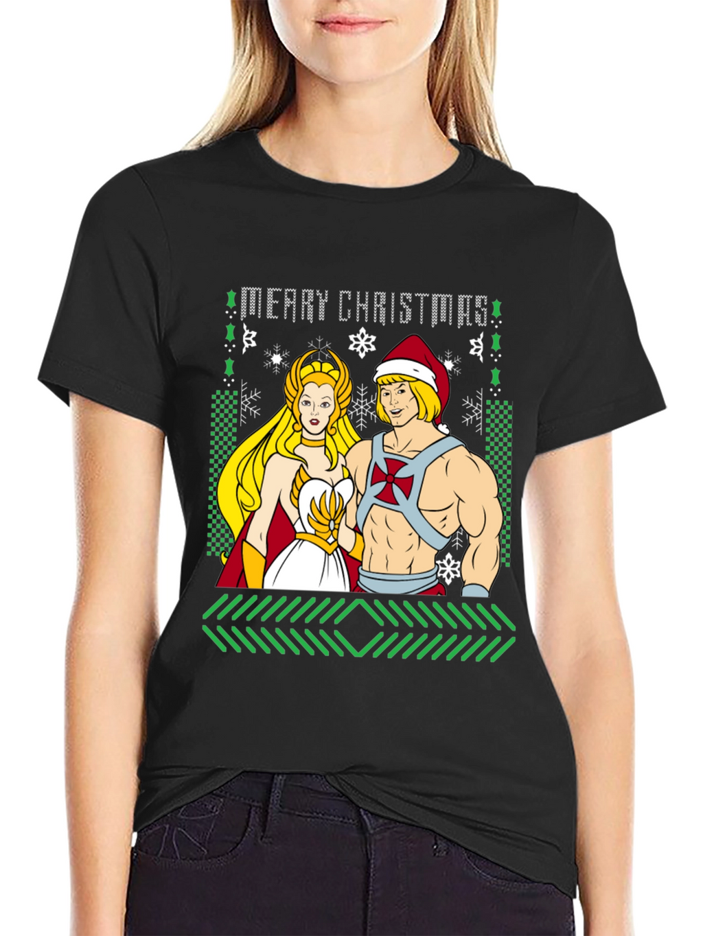 He-Man & She-Ra Merry Christmas Ugly Sweater T-Shirt