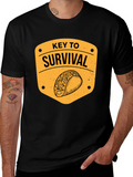 Taco Key to Survival Graphic T-Shirt